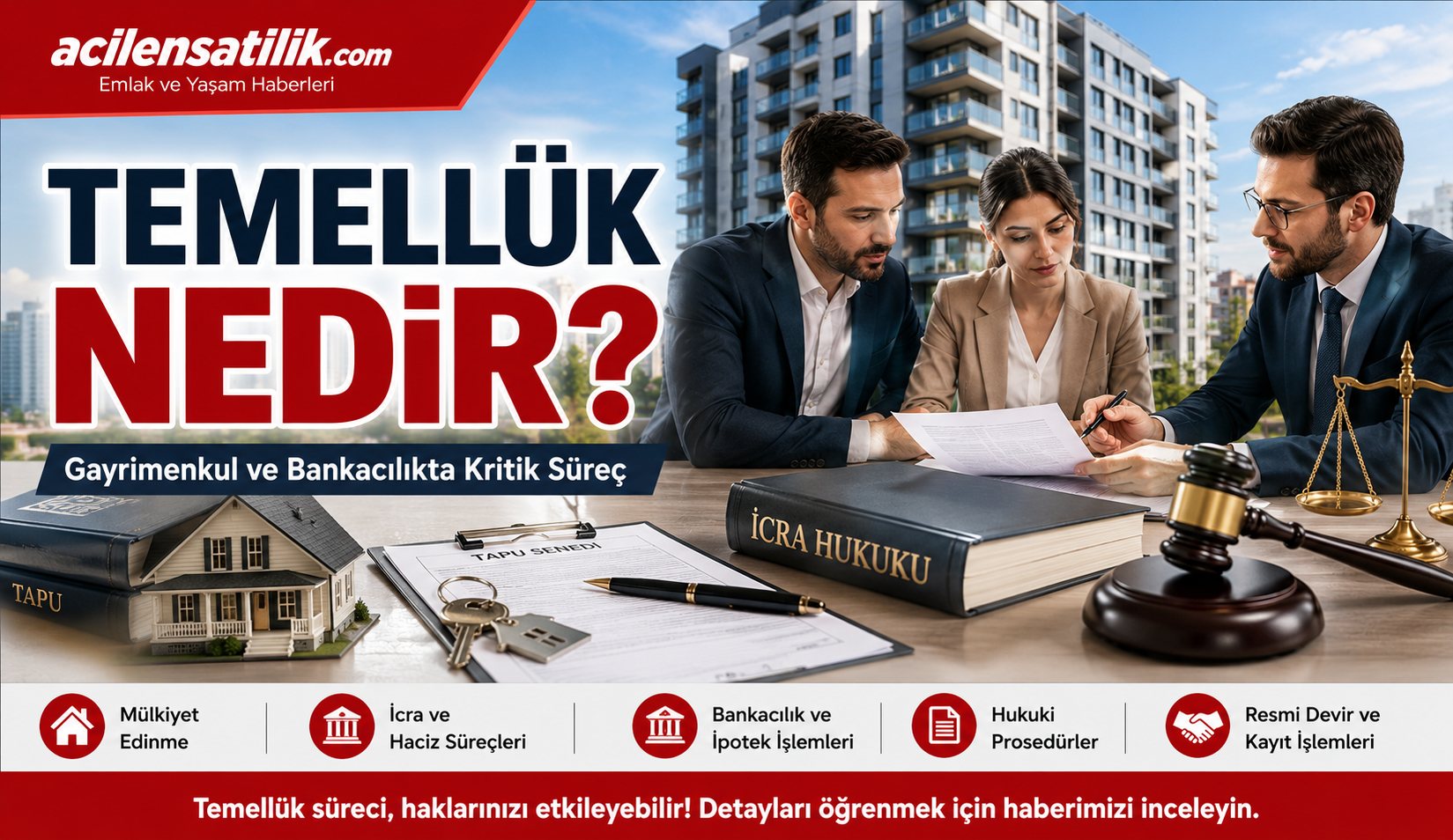 İcra ve Gayrimenkulde Temellük Süreci Detaylarıyla Açıklandı