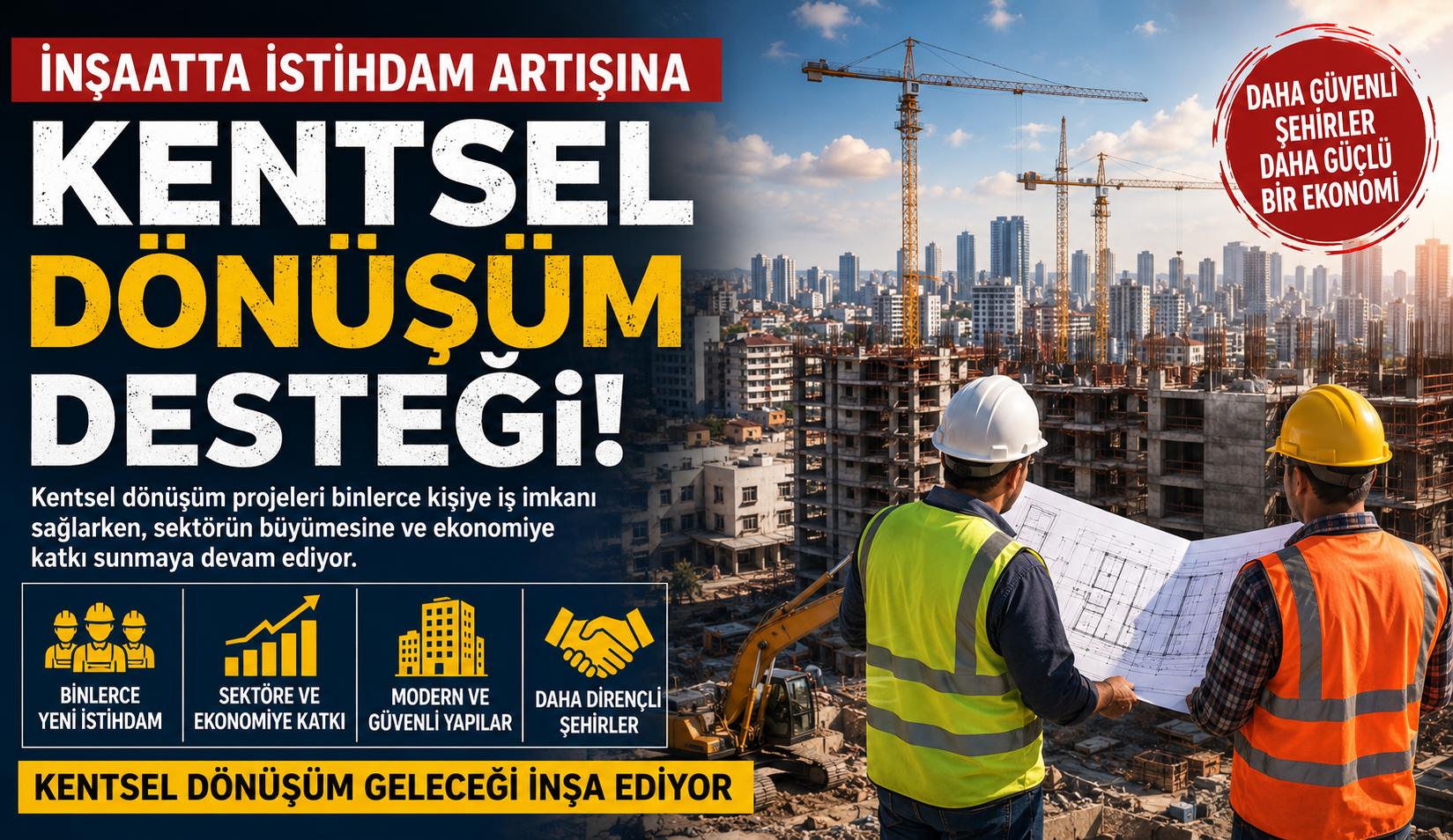 İnşaat Sektöründe İstihdam Atağı! Kentsel Dönüşüm Ekonomiye ve İş Gücüne Can Veriyor