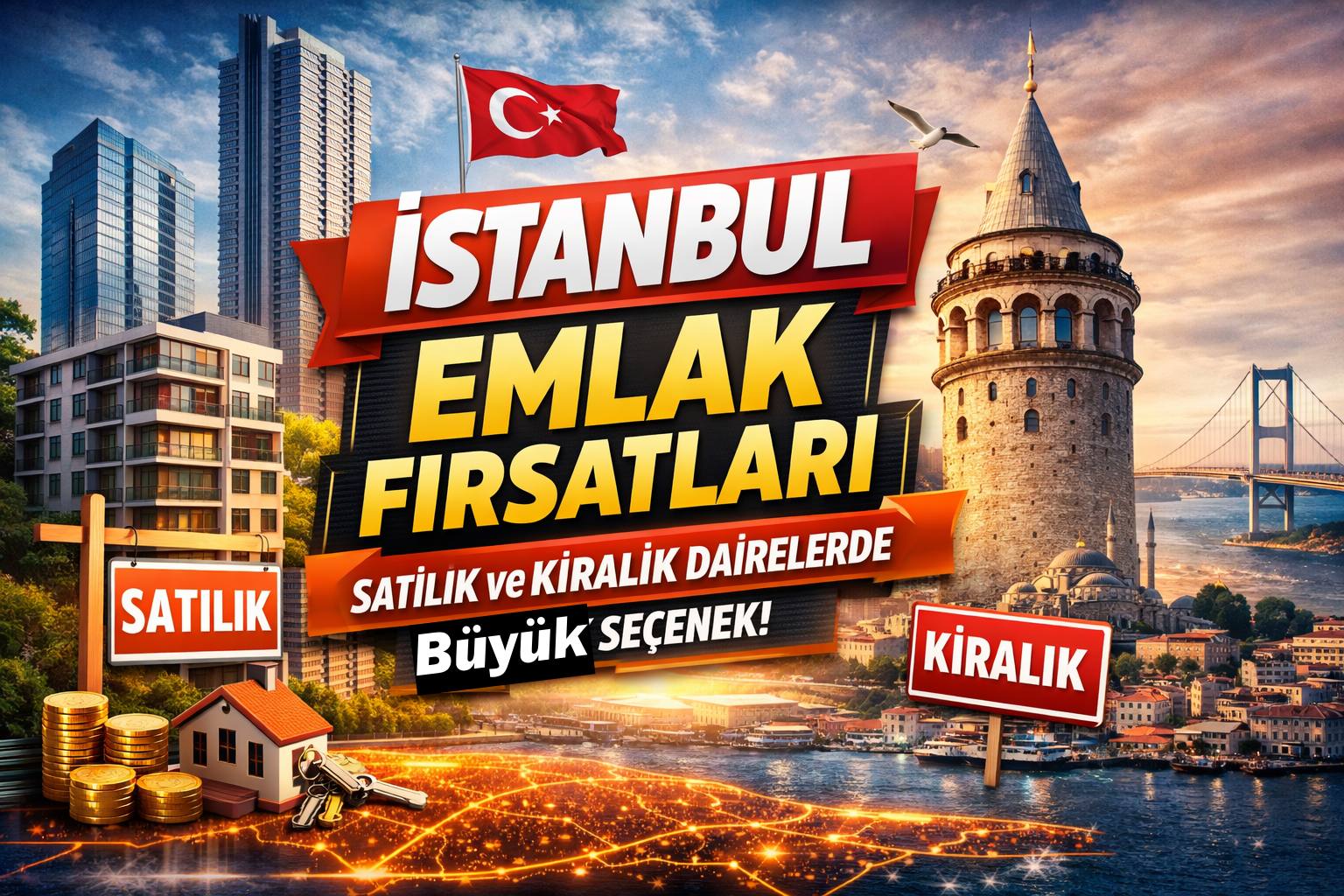 İstanbul'un bölge bölge Satılık ve Kiralık Gayrimenkul Listesi