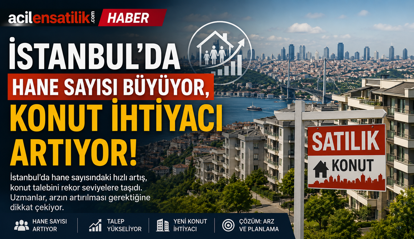 İstanbul’da Yeni Konut Krizi Kapıda mı? Artan Hane Sayısı Dikkat Çekiyor