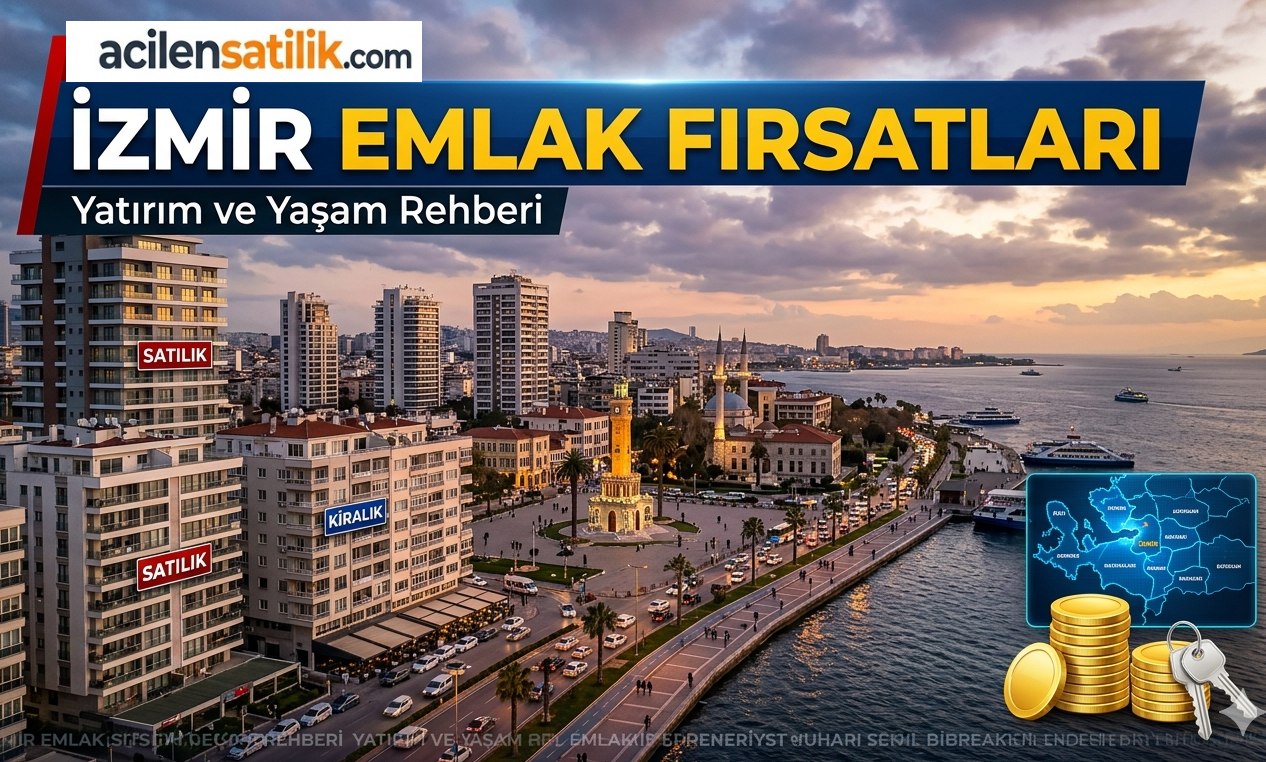 İzmir'in her bölgesinde Satılık ve kiralık Gayrimenkullerin Listesi