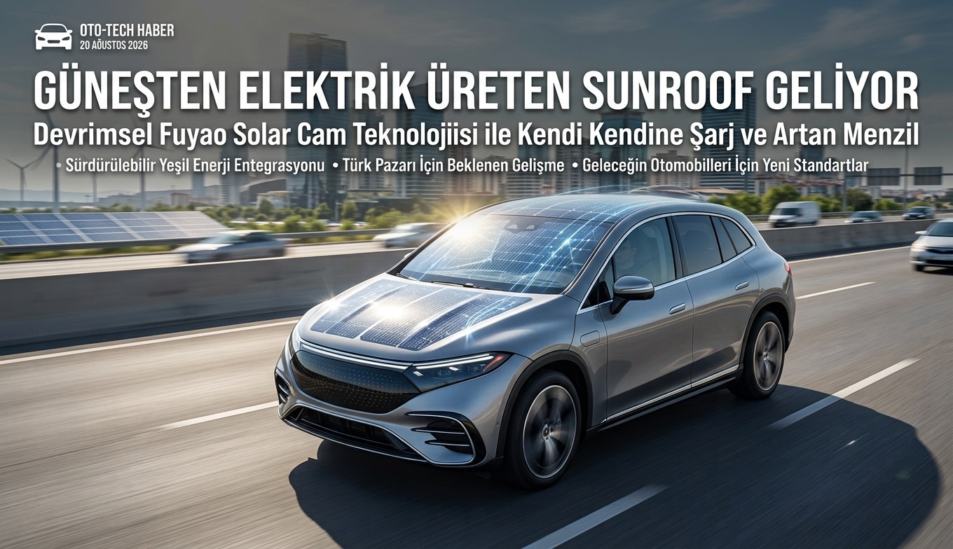 Şarj İhtiyacını Azaltabilir: Otomobillere Güneşten Elektrik Üreten Cam Tavan Geliyor