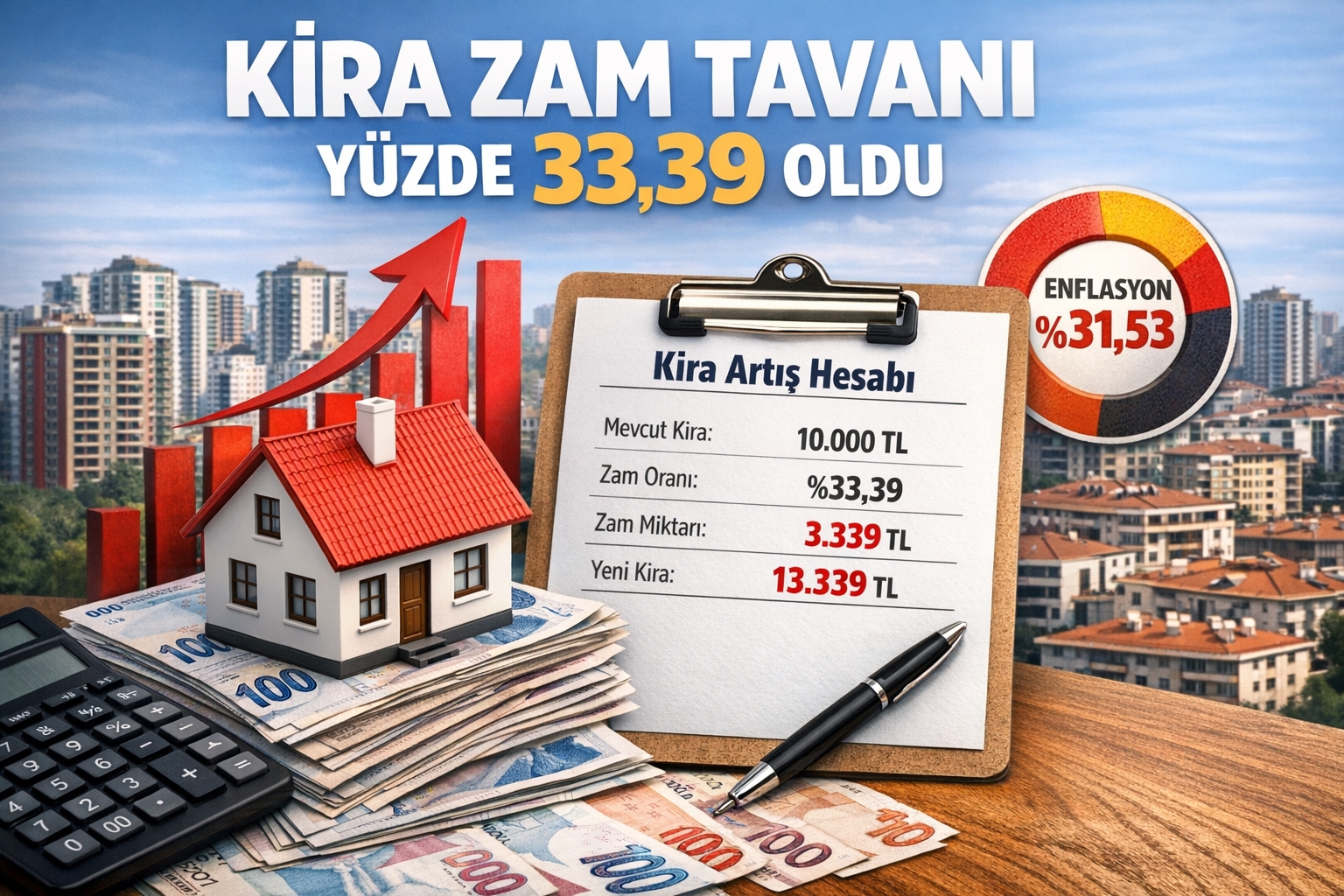 Şubat Enflasyonu Netleşti Kira Zam Tavanı Yüzde 33,39 Olarak Hesaplandı