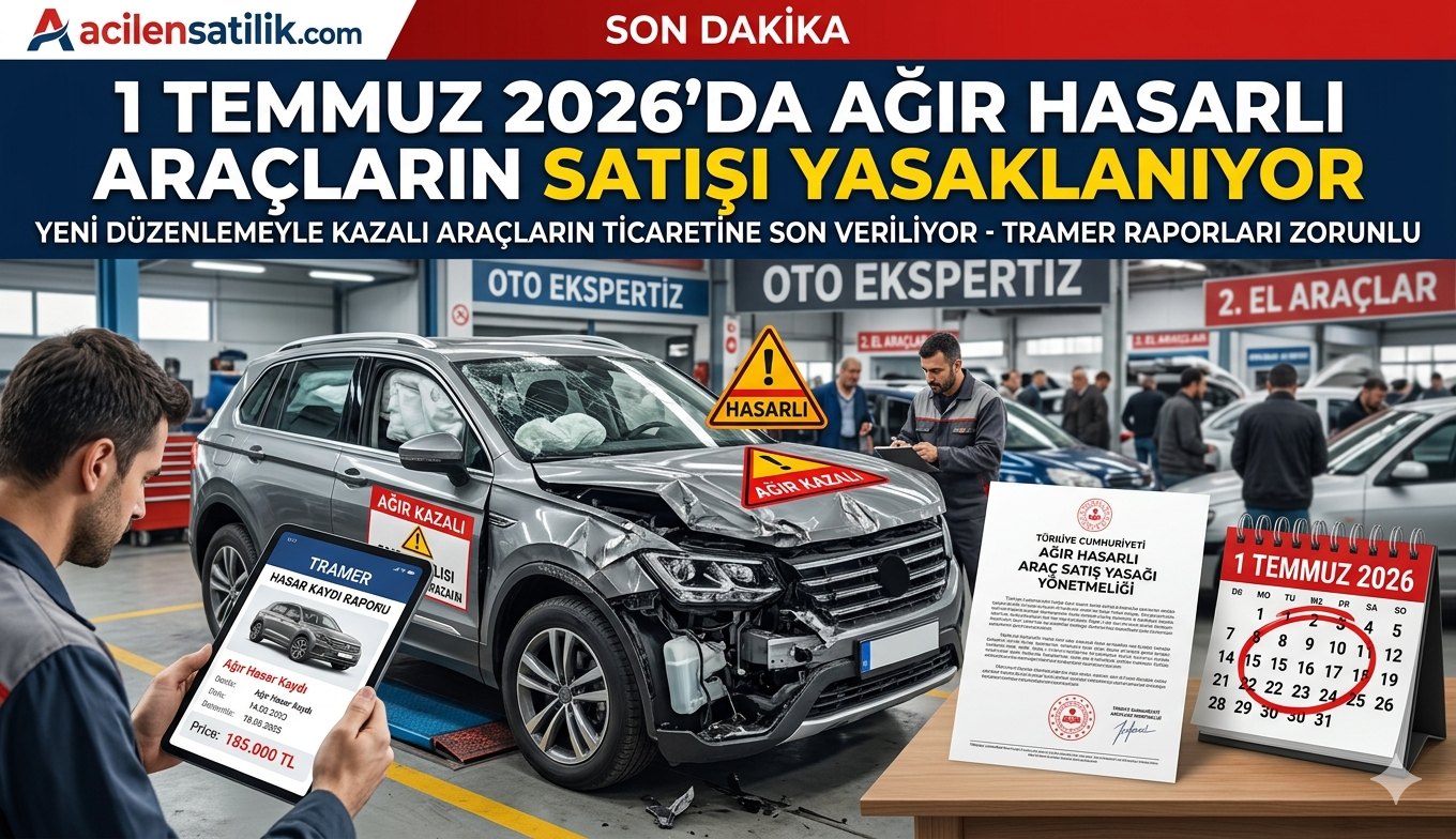 1 Temmuz 2026’da Yeni Dönem: Ağır Hasarlı Araçların Satışı Yasaklanıyor
