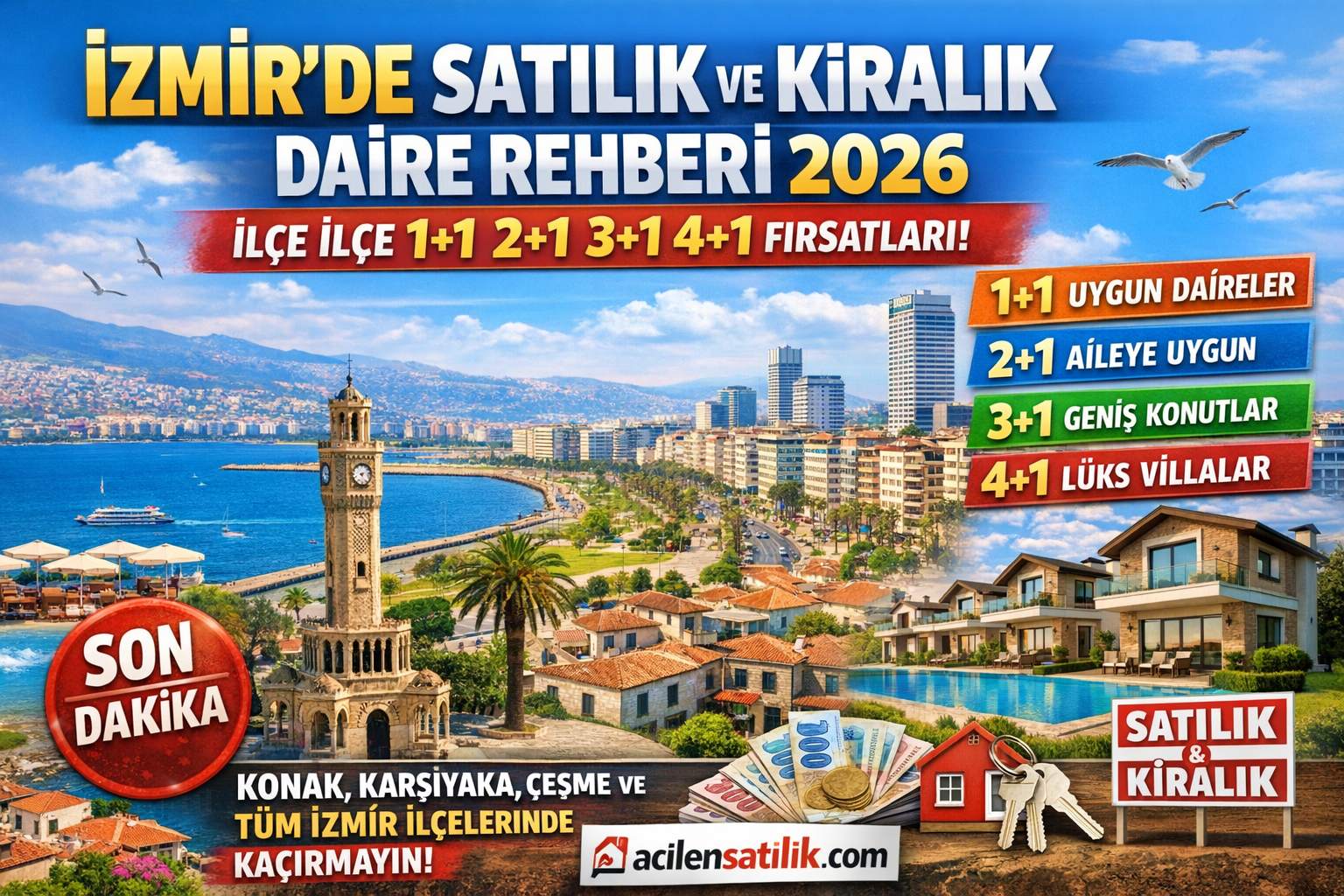 2026 İzmir Konut Rehberi Satılık ve Kiralık Dairelerde En Çok Aranan Bölgeler