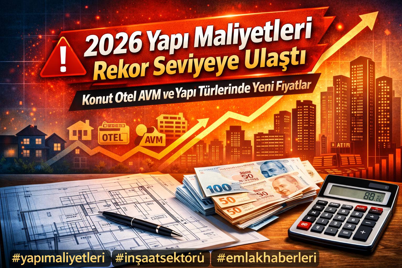 2026 Yapı Maliyetleri Rekor Seviyeye Ulaştı Konut ve AVM Fiyatları Açıklandı