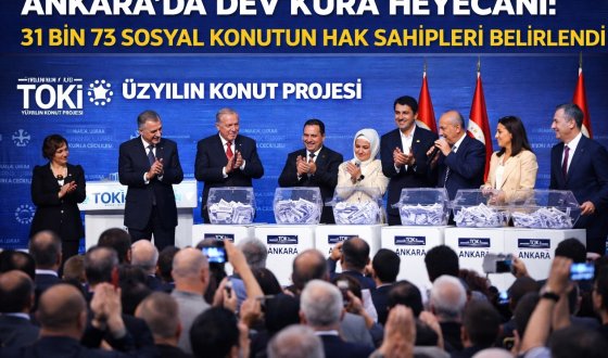 Ankara’da Büyük Gün: 31 Bin SOSYAL Konutun Hak Sahipleri Kura ile Belirlendi