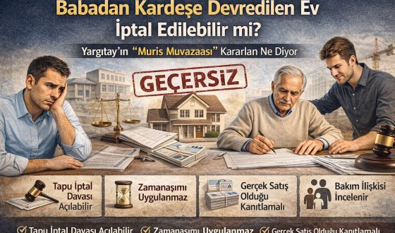 Babadan Kardeşe Devredilen Ev İptal Edilebilir mi? Yargıtay’ın “Muris Muvazaası” Kararları Ne Diyor