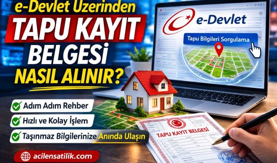 Ev ve Arsa Sahipleri İçin e-Devlet Tapu Kayıt Belgesi Rehberi
