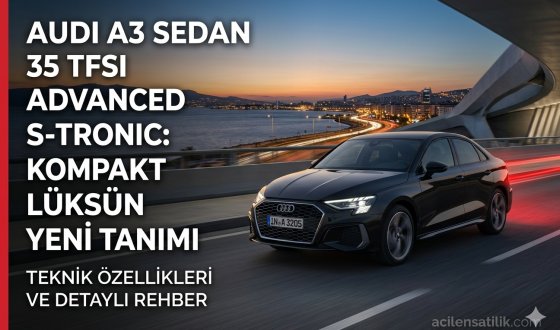 Kompakt Lüksün Zirvesi: Audi A3 Sedan 35 TFSI Advanced İncelemesi