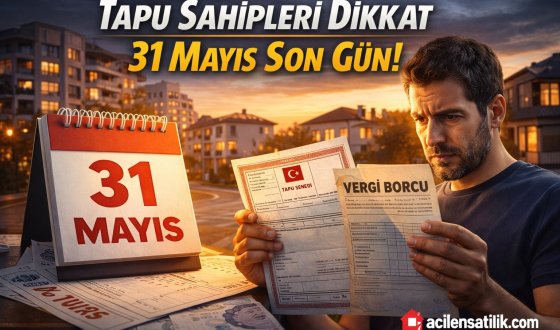 Tapu Sahiplerine Kritik Uyarı 31 Mayıs Tarihini Kaçırmayın!