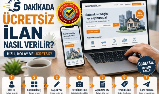5 Dakikada İlan Ver ve Hemen Satışa Başla!