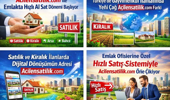 Emlak Ofislerine Özel Hızlı Satış Sistemiyle Acilensatilik.com Öne Çıkıyor