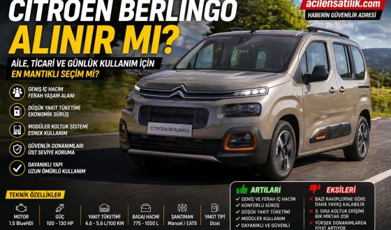 Aile ve Ticaretin Favorisi Berlingo Özellikleri ve Yakıt Tüketimi