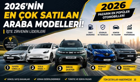 2026 En Çok Satılan Araba Modelleri: Pazarın Zirvesindeki Otomobiller