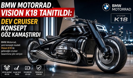BMW Motorrad Vision K18 Tanıtıldı: Dev Cruiser Konsept Göz Kamaştırdı