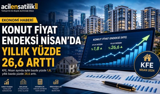 Ev Fiyatlarında Son Durum: Konut Fiyat Endeksi Yıllık Yüzde 26,6 Yükseldi