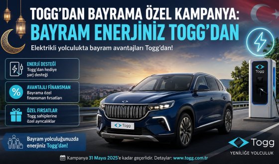 Togg Bayram Kampanyasını Duyurdu: Avantajlı Finansman ve Enerji Desteği