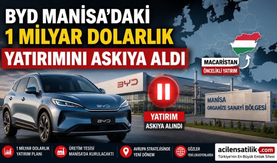 Elektrikli Araç Sektöründe Şok Gelişme: BYD Manisa Yatırımını Askıya Aldı