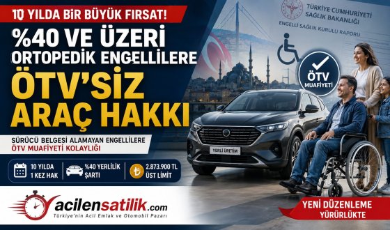 Yüzde 40 ve Üzeri Ortopedik Engellilere ÖTV'siz Araç Hakkı: Kimler Yararlanabilecek?