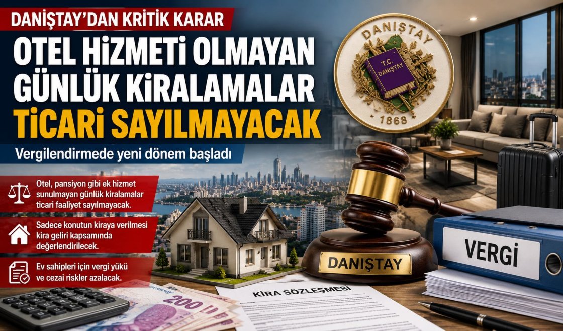 Günlük Kiralık Evlerde Vergi Tartışmasına Nokta Danıştay Emsal Kararı Açıkladı