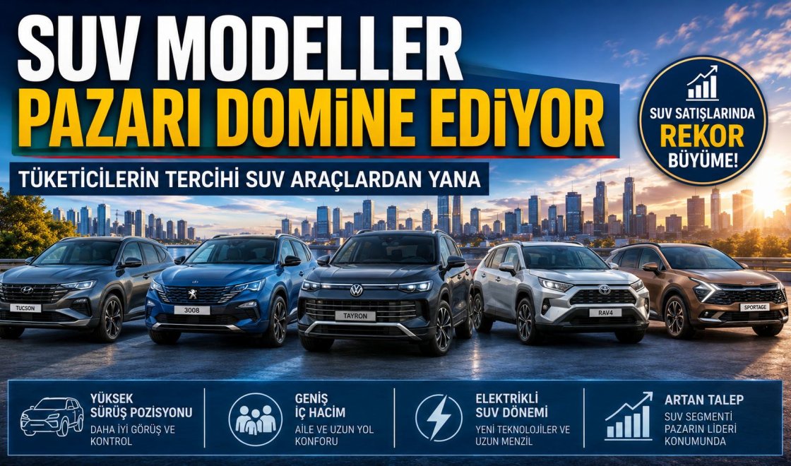 Türkiye'de SUV Rüzgarı: En Çok Tercih Edilen Araçlar Belli Oldu