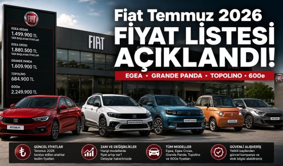 Fiat Temmuz 2026 Fiyat Listesi Açıklandı İşte Güncel Egea Panda Topolino ve 600e Fiyatları