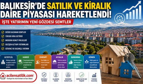Balıkesir'de Konut Yatırımı Yapacaklara Büyük Fırsat! En Çok Prim Yapması Beklenen Bölgeler