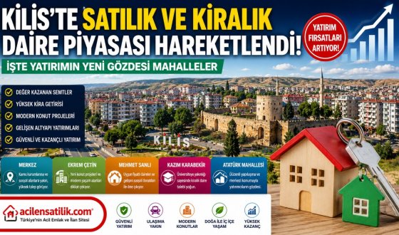 Kilis'te Satılık Daire ve Kiralık Ev Fiyatlarında Son Durum! En Çok Tercih Edilen Bölgeler
