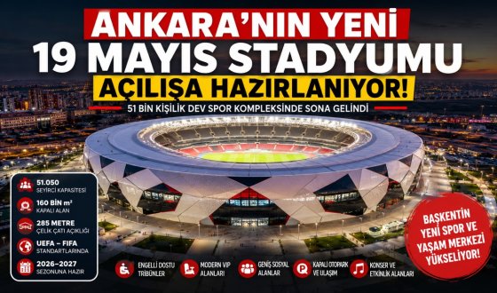 Başkentin Yeni Simgesi Yükseliyor: 51 Bin Kişilik Ankara Stadyumu Tamamlanmak Üzere