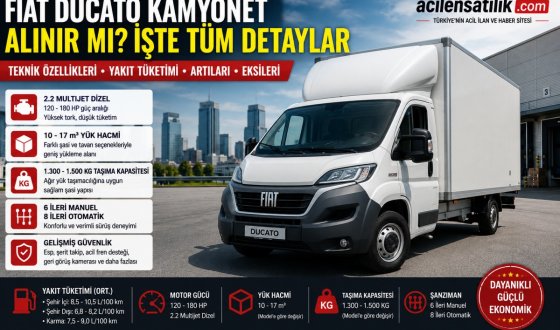 Fiat Ducato Kamyonet Alınır mı? İşte Teknik Özellikleri, Yakıt Tüketimi ve Tüm Detaylar