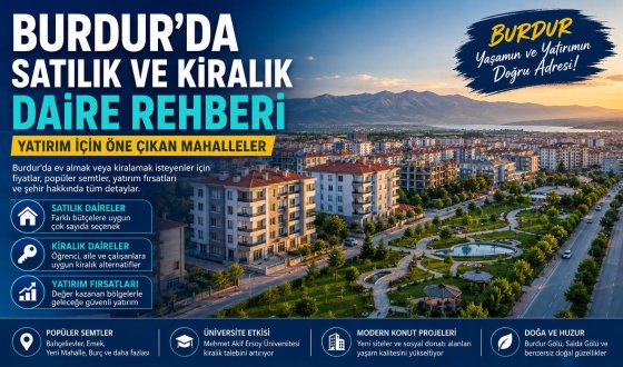 Burdur'da Konut Yatırımı Yapılır mı? İşte Öne Çıkan Semtler ve Fiyat Avantajları