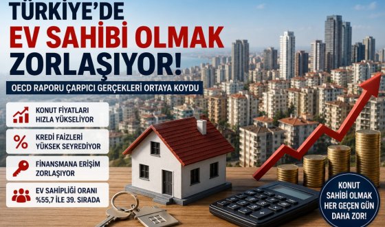 Türkiye'de Ev Sahibi Olmak Her Geçen Gün Zorlaşıyor! OECD Verileri Dikkat Çeken Tabloyu Ortaya Koydu