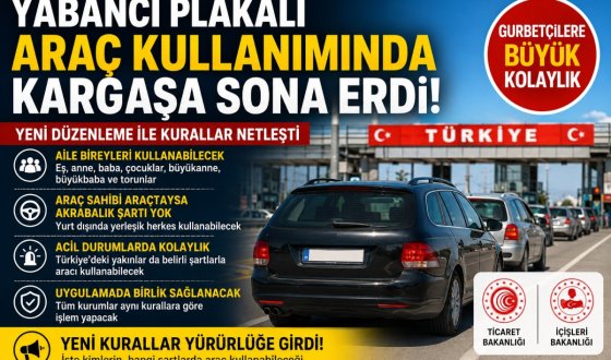 Gurbetçiler İçin Kritik Düzenleme: Yabancı Plakalı Araç Kullanımında Kimlere İzin Verilecek?
