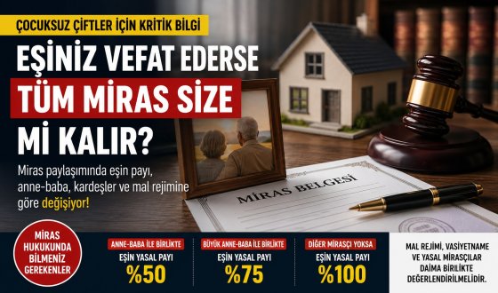 Çocuğu Olmayan Eşlerde Miras Nasıl Paylaşılır? Eşin Payı Ne Kadar?