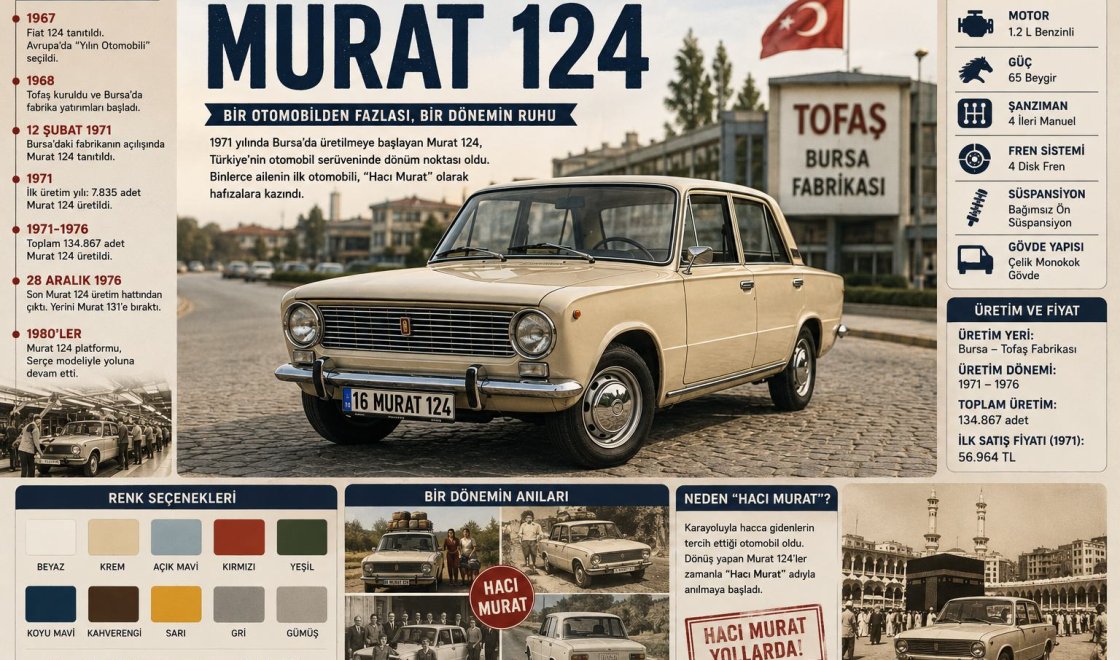 Murat 124’ün Unutulmayan Hikâyesi: Türkiye’nin Otomobil Devrinde Bir Efsane Nasıl Doğdu?