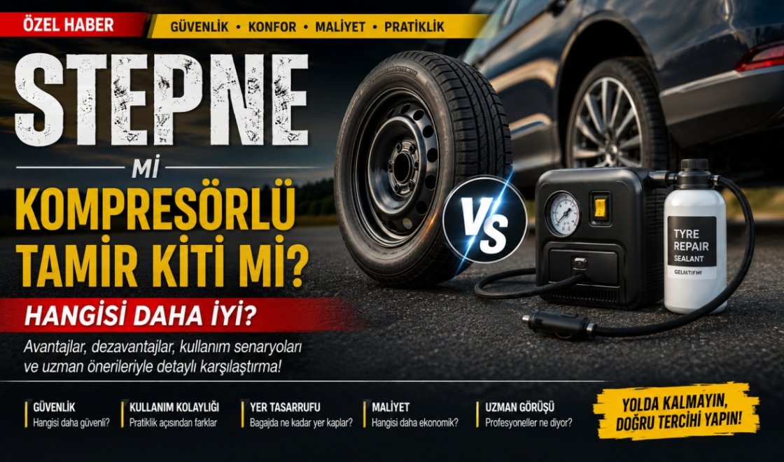Otomobil Sahipleri Dikkat! Stepne ile Lastik Tamir Kiti Arasındaki Kritik Farklar