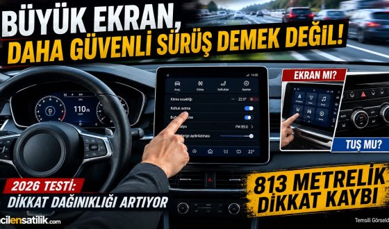 Büyük Ekran, Daha Güvenli Sürüş Demek Değil: Otomobillerde Dikkat Kaybı Artıyor