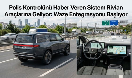 Polis Kontrolünü Haber Veren Sistem Rivian Araçlarına Geliyor: Waze Entegrasyonu Başlıyor