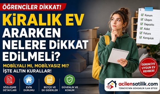 Mobilyalı mı Mobilyasız mı? Öğrenciler İçin Kiralık Ev Seçiminde En Önemli İpuçları
