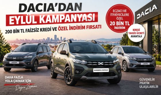 Dacia Sandero Stepway, Jogger ve Logan İçin Büyük Eylül Avantajı Faizsiz Kredi Desteği Açıklandı
