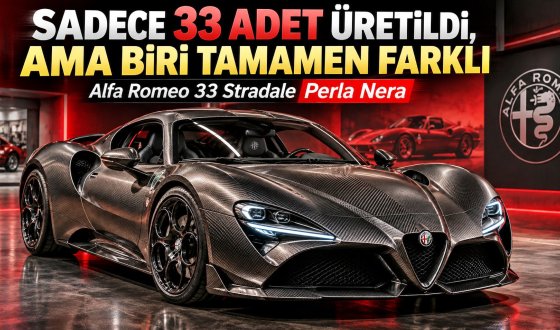 Tamamen Karbon Gövdeli Tek 33 Stradale: Perla Nera Otomobil Dünyasını Büyüledi