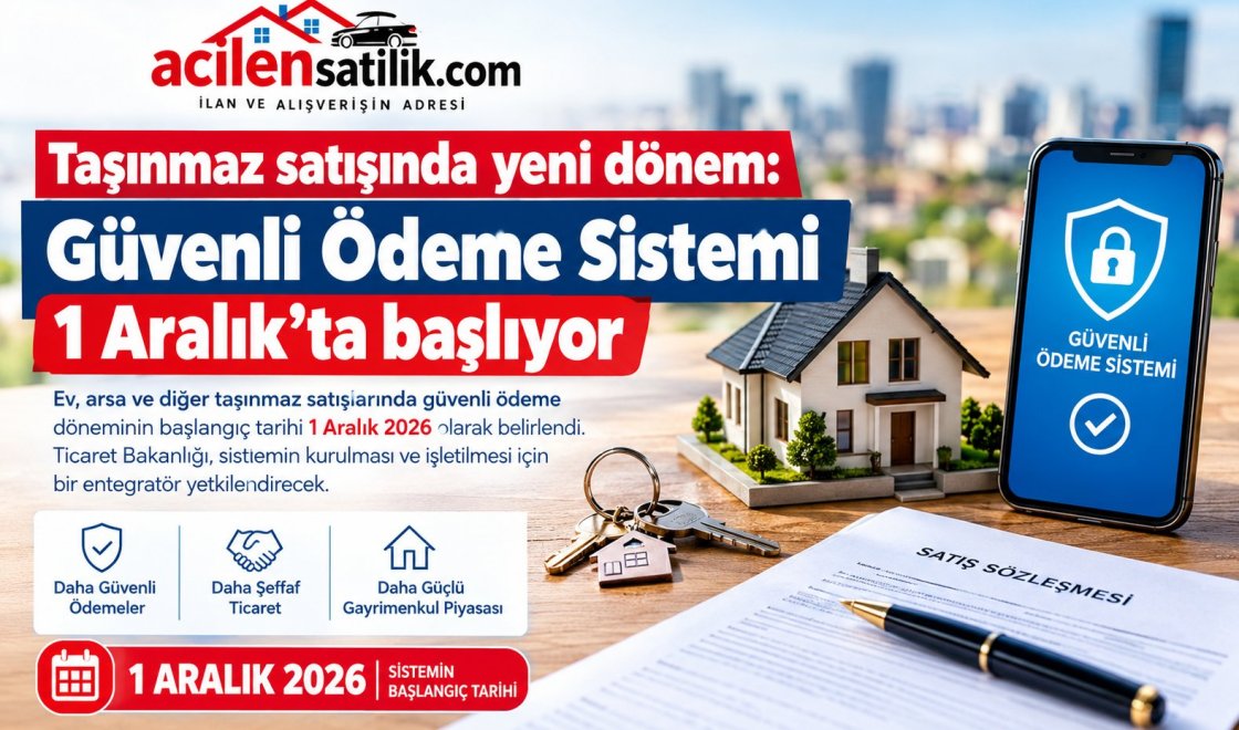 Tapuda Para Transferi İçin Yeni Dönem: Güvenli Ödeme Sistemi 1 Aralık’ta Devrede