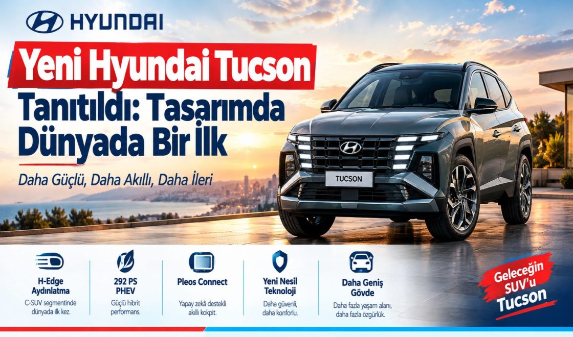Hyundai Tucson Baştan Aşağı Yenilendi: İşte Yeni Tasarım ve Hibrit Teknolojisi