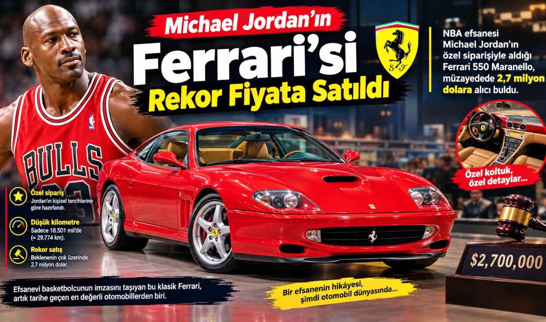 Michael Jordan’ın Özel Ferrari 550 Maranello’su 2,7 Milyon Dolara Alıcı Buldu