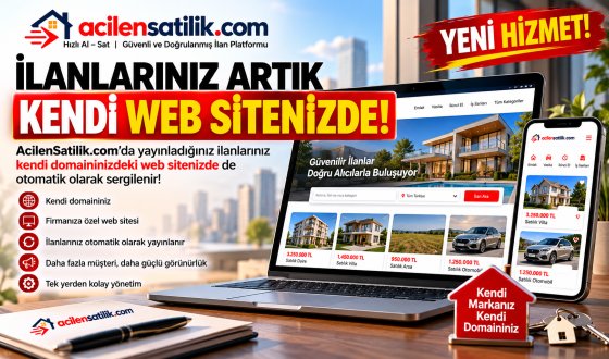 İLANLARINIZ ARTIK KENDİ WEB SİTENİZDE!
