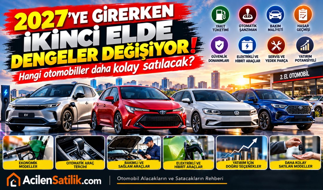 2027’ye Girerken İkinci El Otomobilde Dengeler Değişiyor: Hangi Araçlar Daha Kolay Satılacak?