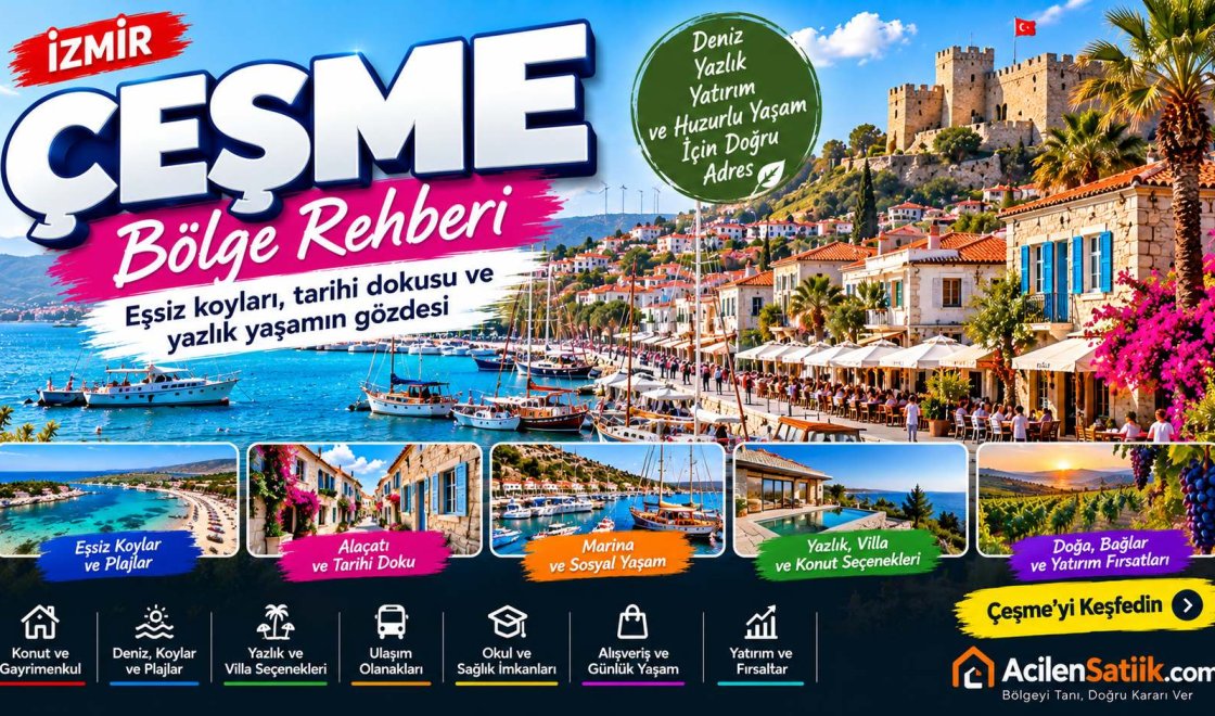 İzmir Çeşme Bölge Rehberi: Çeşme’de Yaşam, Yazlık ve Gayrimenkul Rehberi