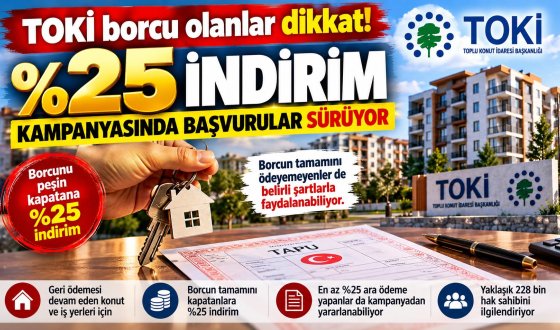 TOKİ Yüzde 25 İndirim Kampanyası 2026: Kimler Yararlanabilir, Başvuru Nasıl Yapılır?