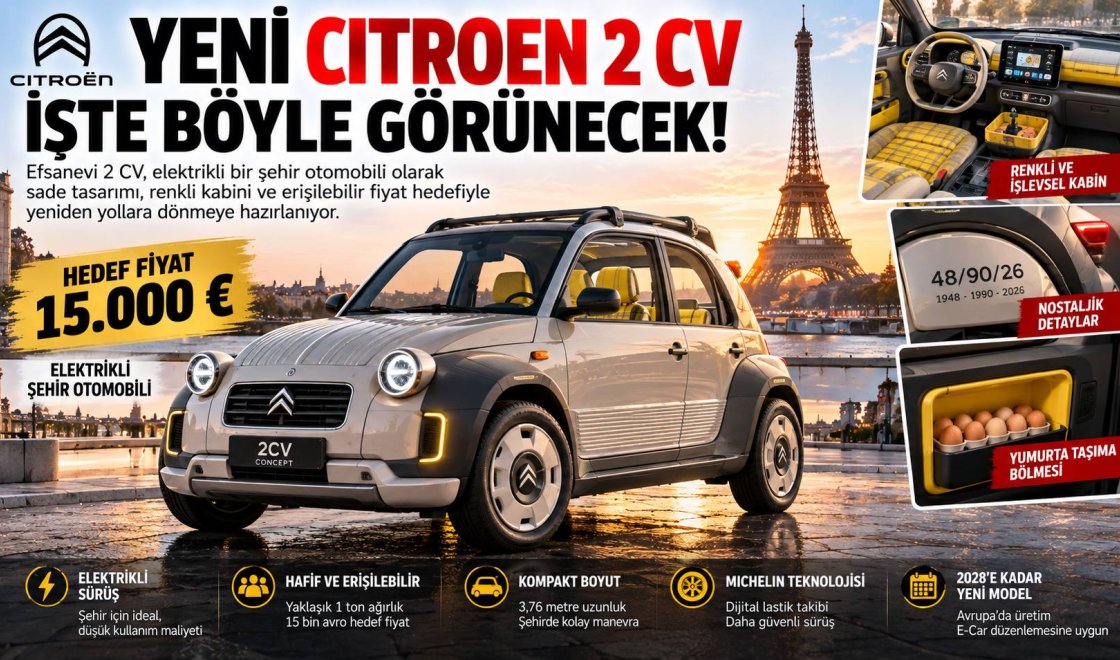 Geçmişin Efsanesi Geleceğe Taşınıyor! Elektrikli Citroën 2 CV'de Nostalji ve Teknoloji Buluşuyor